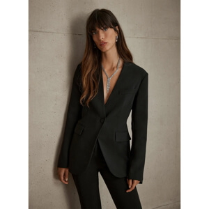 Mint Velvet Black Collarless Blazer